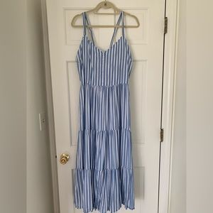 Old Navy Sz L Fit & Flare tiered maxi dress